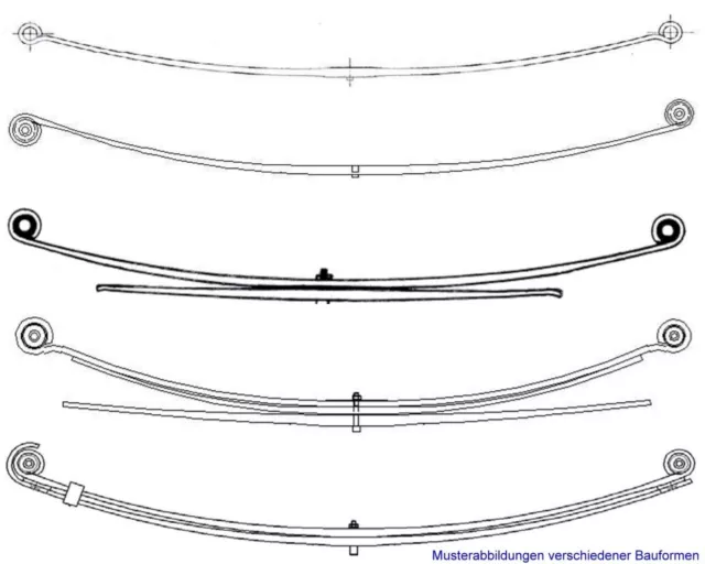 Blattfeder Mercedes Transporter 207D - 310 hinten  2,21t  3+1 Blatt