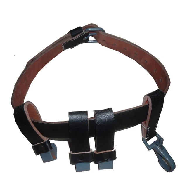 Deutscher WW2 schwarzer Lederhelm Tragegurt nur mit Metallklammern Tr k502