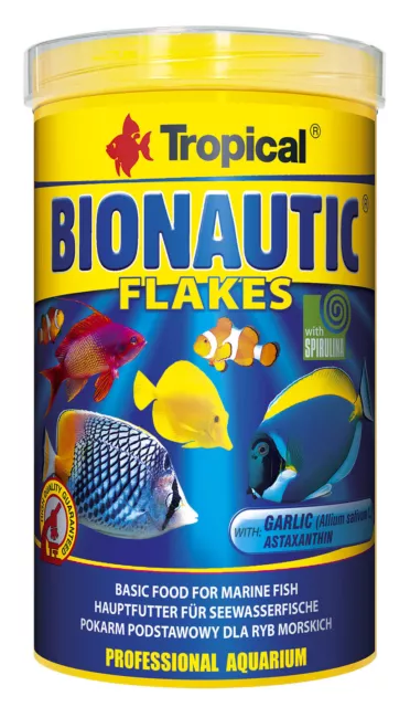 Tropical Bionautic Flakes 1000 ML Nourriture pour Poisson de Flocon D'Eau Salée