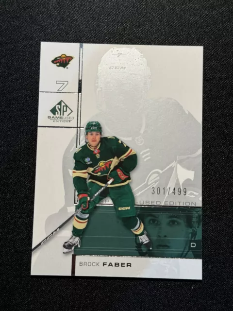 2024 SP Game Used Edition Rookie BROCK FABER - Minnesota Wild /499