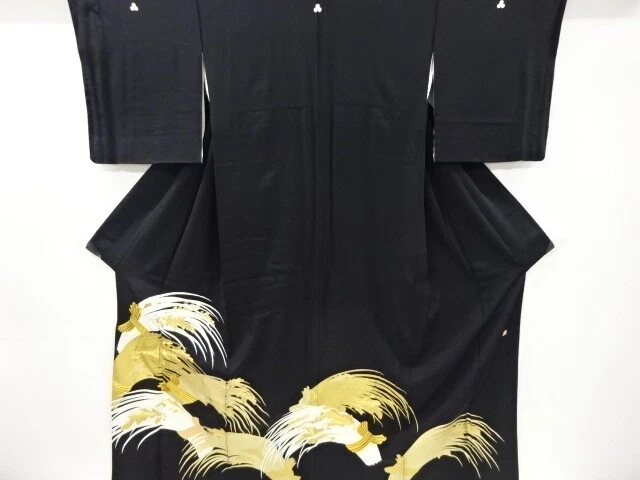 6053922: Japanese Kimono / Vintage Tomesode / Embroidery / Plants / Artist Work