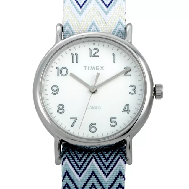 Timex Weekender Blue Chevron 38 mm Watch TW2R59200