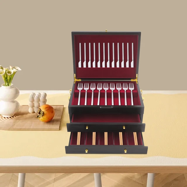 IDesign Organizer Per Cassetto Cucina - Inserti Con 3 Scomparti, Trasparente, Per Posate E Utensili, 35x26.7x7.6cm - Foto 9