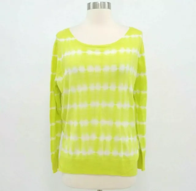 Joie Pullover Sweater Pullover Womens Neon Yellow Tie Dye Wool S Small Emari C 2