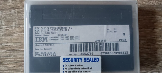 Cartouche 8mm AIX 3.2.5 Enhancement 05 Pour IBM RS/6000 - P/N 5750AET