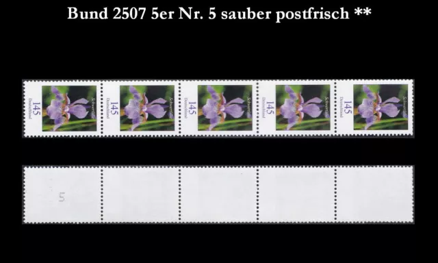 Bund BRD 2006 Mi 2507 Rollenmarken Blumen 145 ct Schwertlilie sauber postfrisch