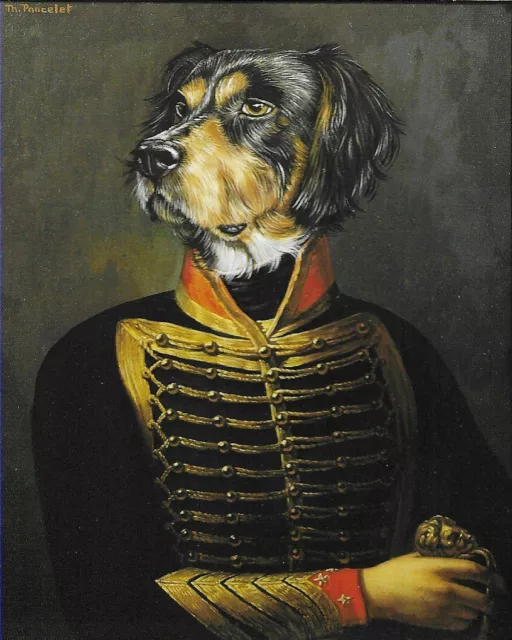 Gordon Setter "Cruzero" - CUSTOM MATTED - Vintage Dog Art Print - Poncelet 0810