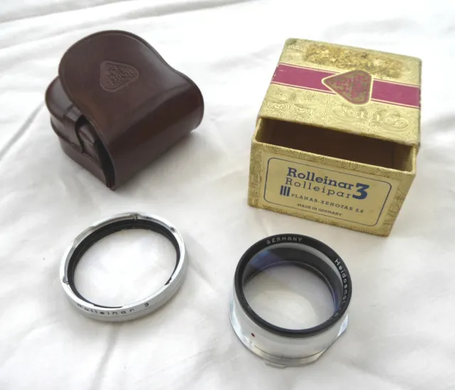 Rollei Rolleiflex Rolleinar 3 Bay Iii R3 Close Up Lens & Case/Box  For 2.8F Mint