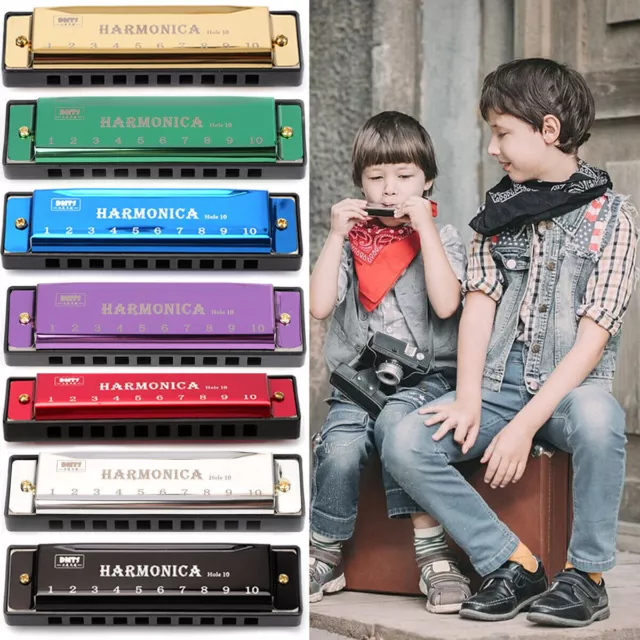 Harmonica C Key of C for Beginners and Kids Mouth10 Holes Musical Instrument