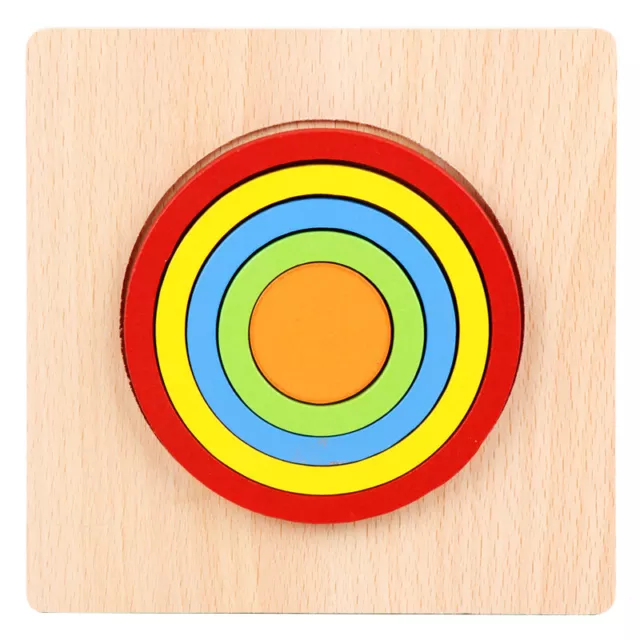Kids Baby Wooden Geometry Educational Toys Puzzle Montessori Early Learning