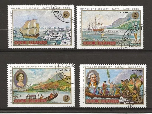 COOK  ISLAND - Poste aérienne yvert 12-13-14-15 - Année 1968 oblitéré