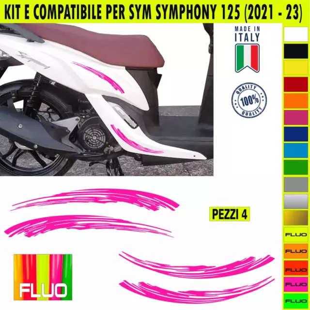 Grafica adesivi decal compatibili con SYM SYMPHONY 125 -KIT E- vari colori 2083