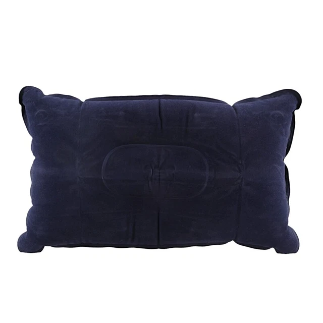 1X(Double-sided Flocking Pillow Inflatable Portable Foldable Pillow for Ca SI4