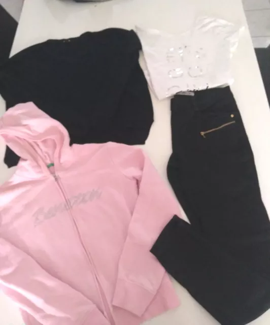 Lot de 4 vêtements femme/ado en très bon état, taille 36/S Jennyfer, Benetton..