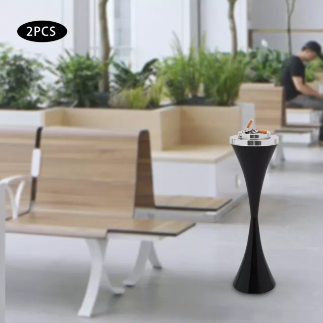 2Pcs Modern Appearance Cigarette Butt Cigar Ash Tray Free Standing Gum Holder