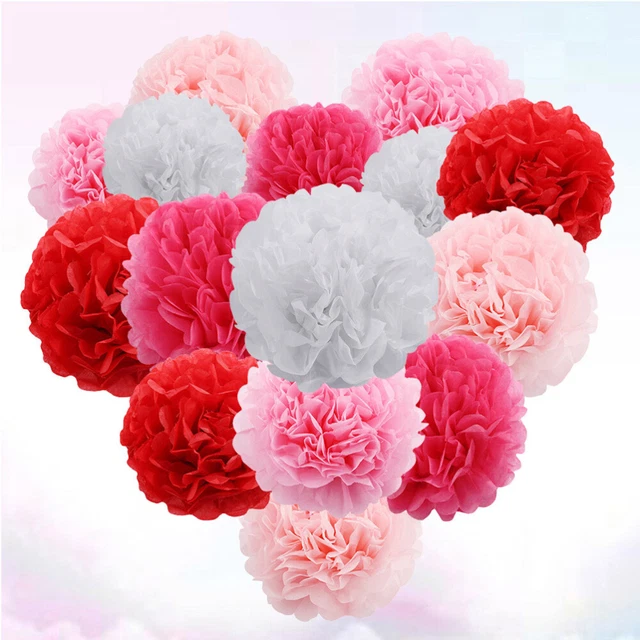15pcs fleur de papier suspendue fleur de papier de décoration de travail