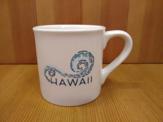 STARBUCKS HAWAII Coffee Mug 2013 Made In USA 14 oz BLUE WAVE Surf Heavy Tea Cup