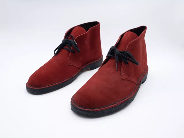 Clarks Desert Boots Homme Bottes à Lacets Cuir Rouge Gr.41, 5EU Art.2405-40