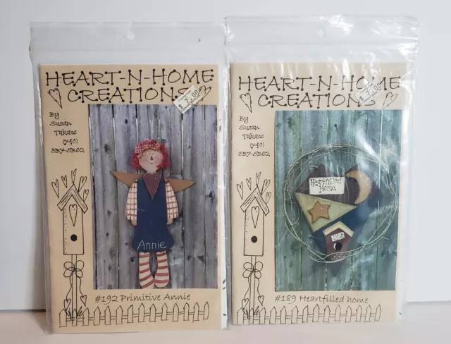 8 Heart-N-Home Creations Wood Craft Patterns Birdhouses Angels Raggedy Anne New 2