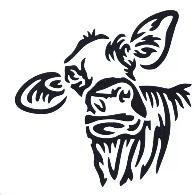 Pochoir vache animaux de la ferme réutilisable. Stencil cow farm animal reusable