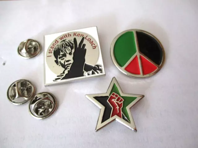 PALESTINE KEN LOACH METAL BADGE job lot £6.99 enamel pins