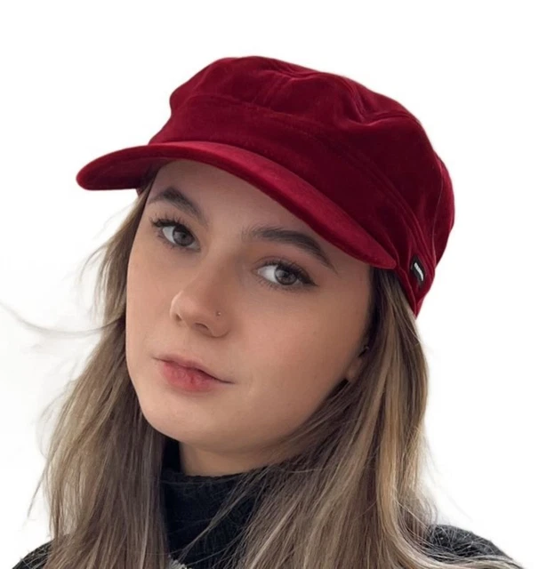NEWSBOY HAT TAYLOR Swift Cap Red Velvet Winter Hat £12.95 PicClick UK