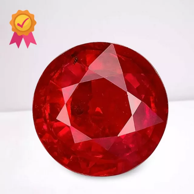 Ruby Round Cut Loose Gemstone 13 mm - 6 Cts AAA+ Gemstone