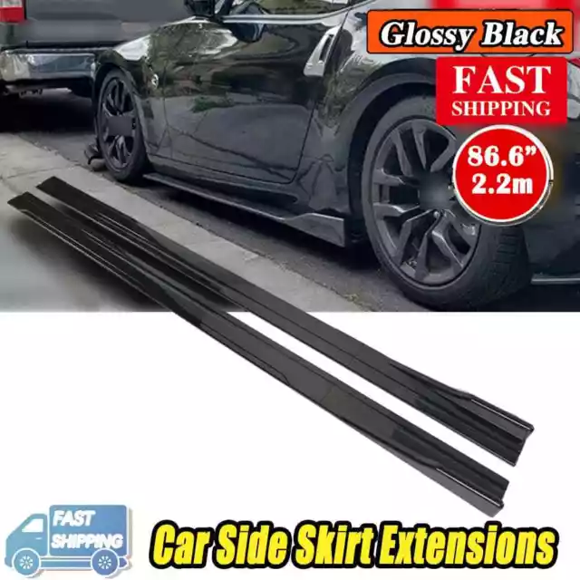 86.6'' Side Skirts Extension Splitter Lip Kit For Benz W205 W204 W212 C300 00-21