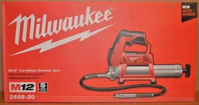 Milwaukee 2446-20 M12 Cordless Grease Gun 12 Volt Lithium-Ion NEW