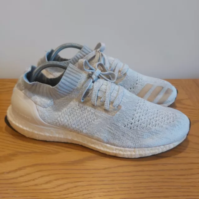 Men’s Adidas UltraBoost Uncaged. White Grey Fabric. Size UK 10. Trainers Shoes