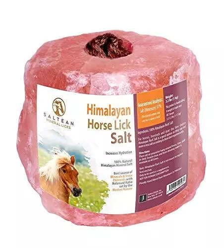 Horses Lick Natural Pink Salt, shape salt with 1 kg (Pack of 1)