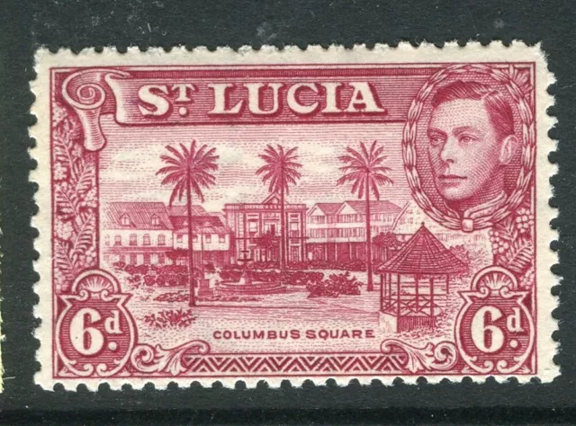 ST.LUCIA; 1938 early GVI portrait issue Mint hinged Shade of 6d. value