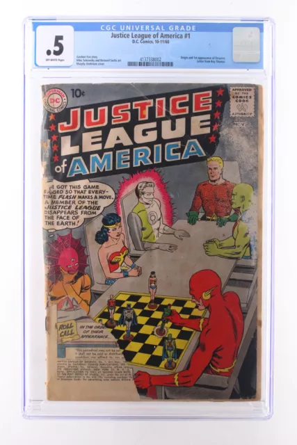 Justice League of America #1 - D.C. Comics 1960 CGC .5 Origin and 1st appearance