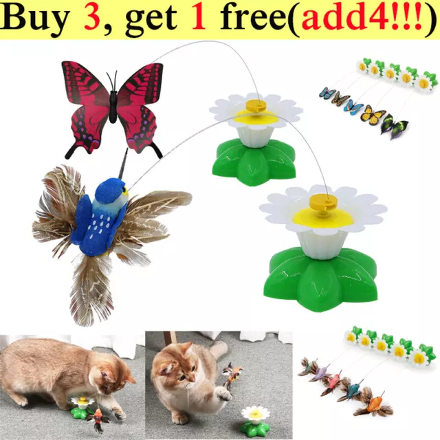 Electric Rotating Cat Toy Butterfly Bird Funny Pet Kitten Interactive Training