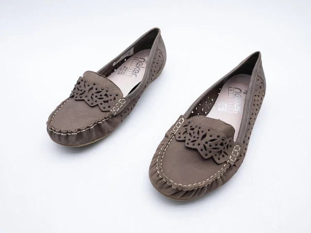 Rieker 51994 Ballerines Femme Cuir Noir Brillant – Confort Exceptionnel & Style Élégant