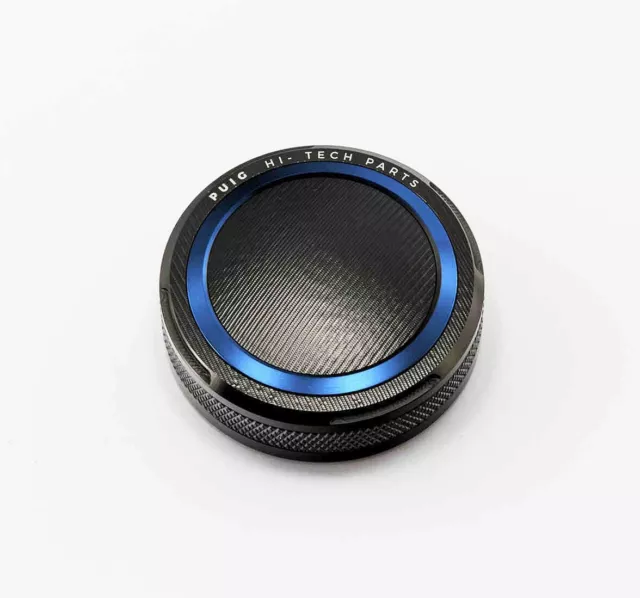 Puig Revêtement - Capuchon Réservoir de Liquide Frein Rond 56 MM - Noir/Bleu ,