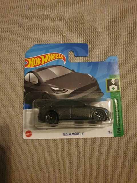Hot Wheels Tesla Model Y – HW Green Speed, Scala 1/64, Colore Grigio, Modello 37/250