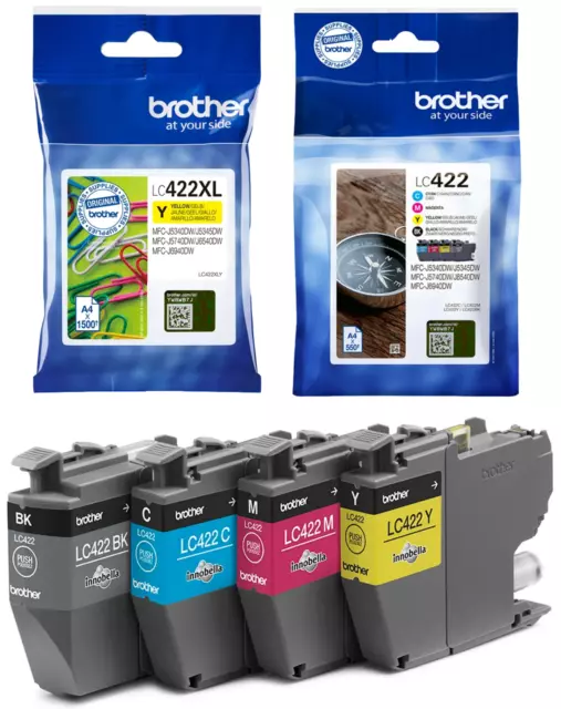 Original Brother LC 422 LC-422 XL Tinte Patronen Druckerpatronen Multipack OVP