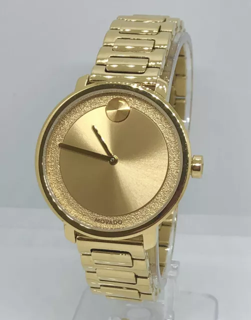 Movado Bold Sugar Women's Watch Gold Tone 34mm All Stainless Steel 3600502