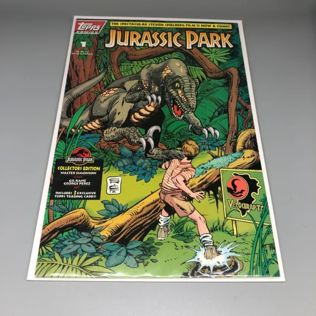 Jurassic Park #1 Topps Comics Collectors Edition No Card 1st Print Near Mint NM