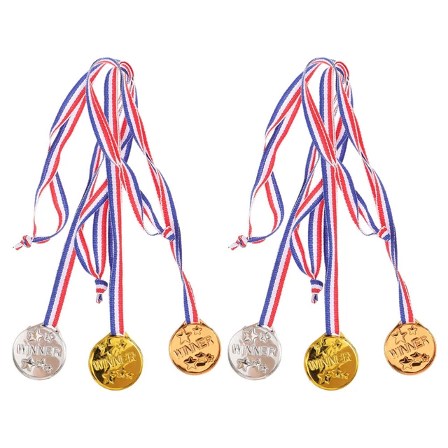 Médailles de match sportif 6 pièces pour récompenser les adolescents,