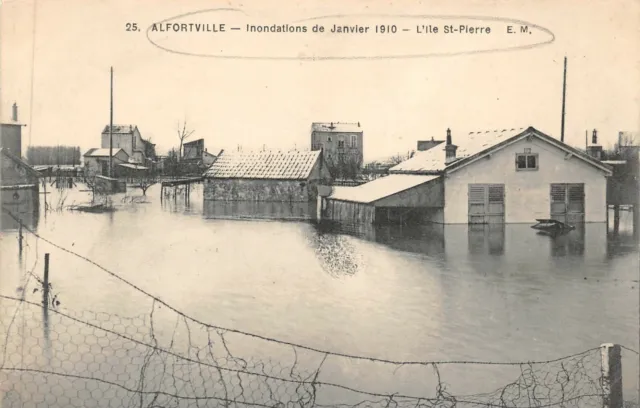 ALFORTVILLE - Inondations de Janvier 1910 - L'ile St-Pierre