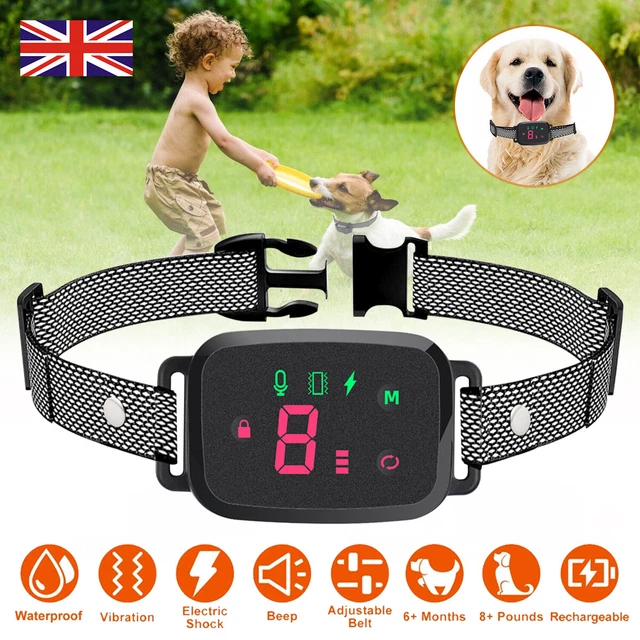 Digital Automatic Anti Barking Dog Pet Collar Smart Stop Bark Collar Waterproof