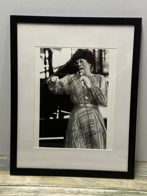 Ella Fitzgerald Signed Photo 8x10 Framed Black & White Jazz Singer