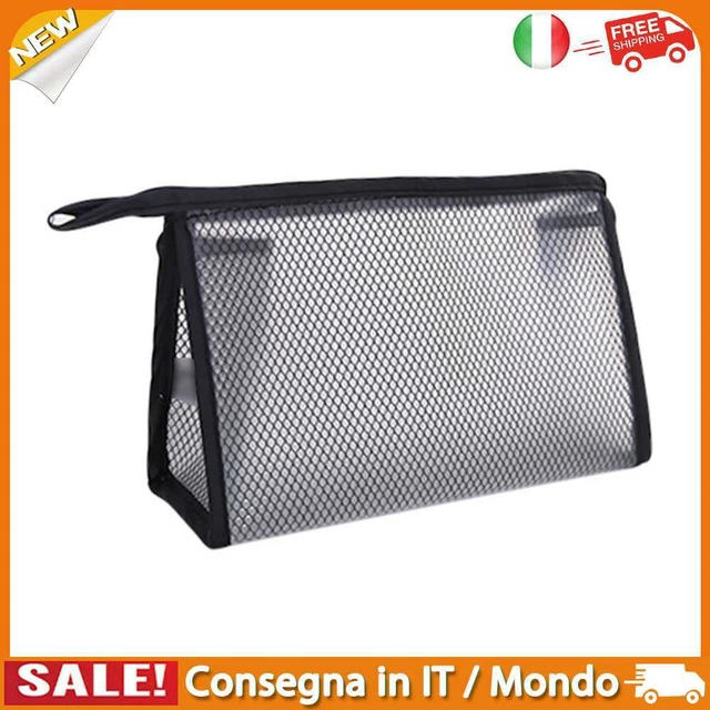 IT Women Men Cosmetic Bag Travel Organizer Toiletry Wash Makeup Pouch (Black)