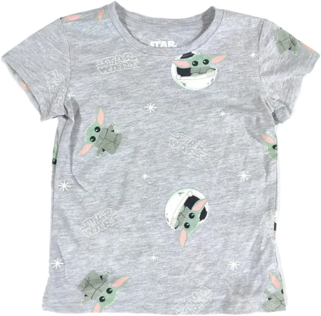 Girls Medium 8 Baby Yoda T-Shirt Short Sleeve Star Wars Mandalorian Tee Gift