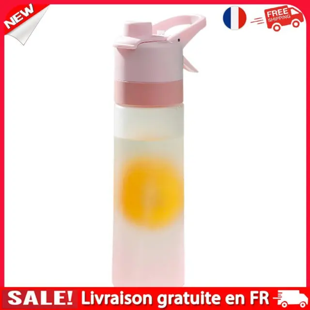 Frosted Water Bottle - Leakproof & Portable Gradient Color Bottles (Pink)