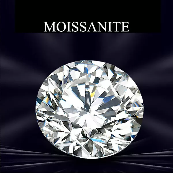 Naturale Bianc D Color VVS1 taglio tondo Moissanite Gemme in blocco GRA Certifié