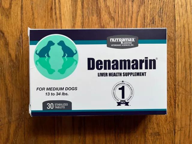 Denamarin Liver Health Supplement 30 Tablets for Medium Dogs EXP: 05/2026