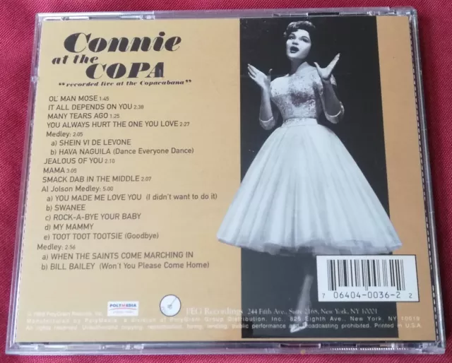 CD Connie Francis „Connie At The Copa" 2